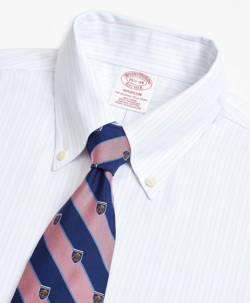 BrooksCool® Madison Relaxed-Fit Dress Shirt, Non-Iron Stripe, image 2