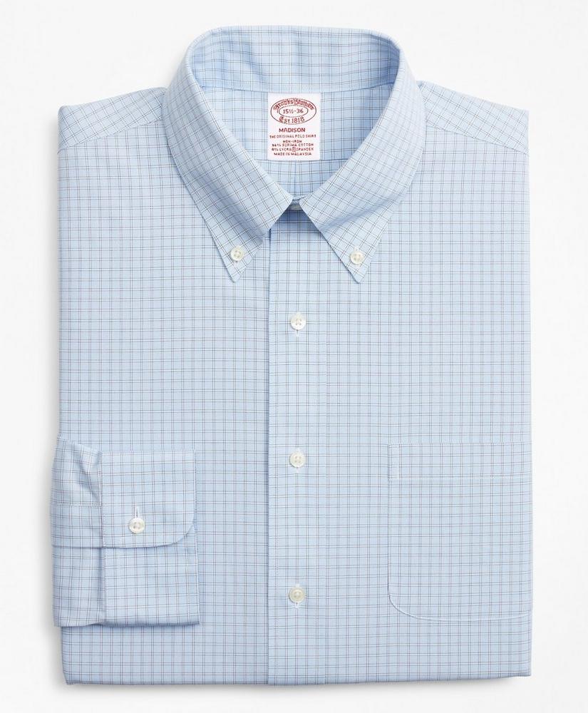 Stretch Madison Relaxed-Fit Dress Shirt, Non-Iron Check, image 4