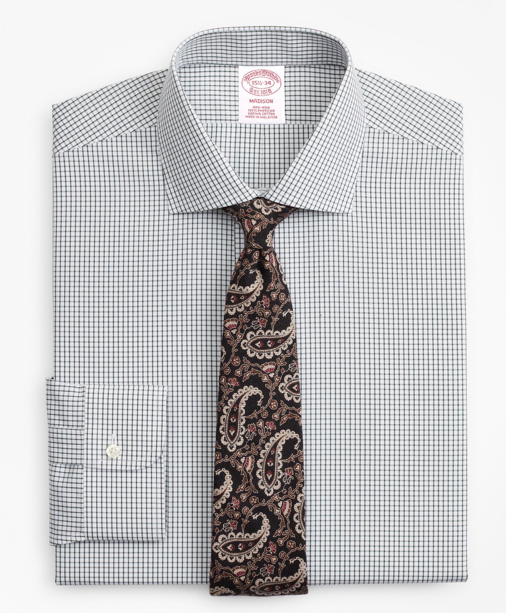 Madison Relaxed-Fit Dress Shirt, Non-Iron Windowpane, image 1
