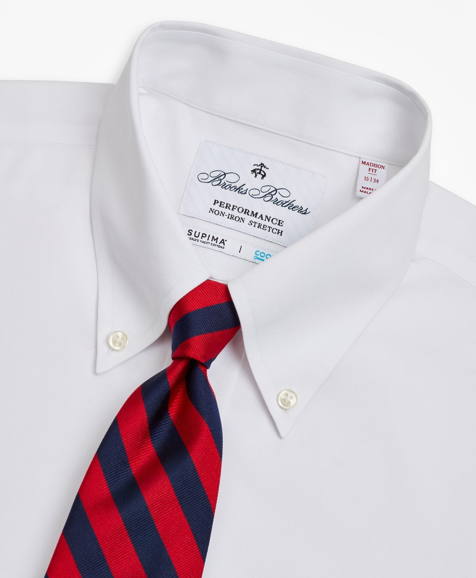 Madison Relaxed-Fit Dress Shirt, Performance Non-Iron with COOLMAX®,  Button-Down Collar Broadcloth