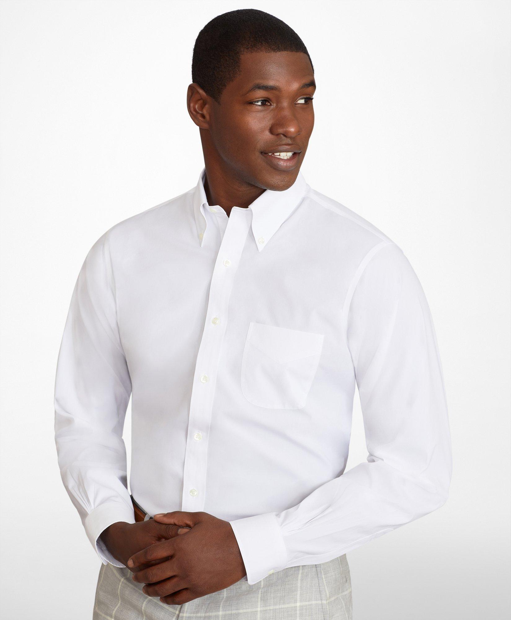 Regent Regular-Fit Dress Shirt, Performance Non-Iron with COOLMAX®,  Button-Down Collar Broadcloth