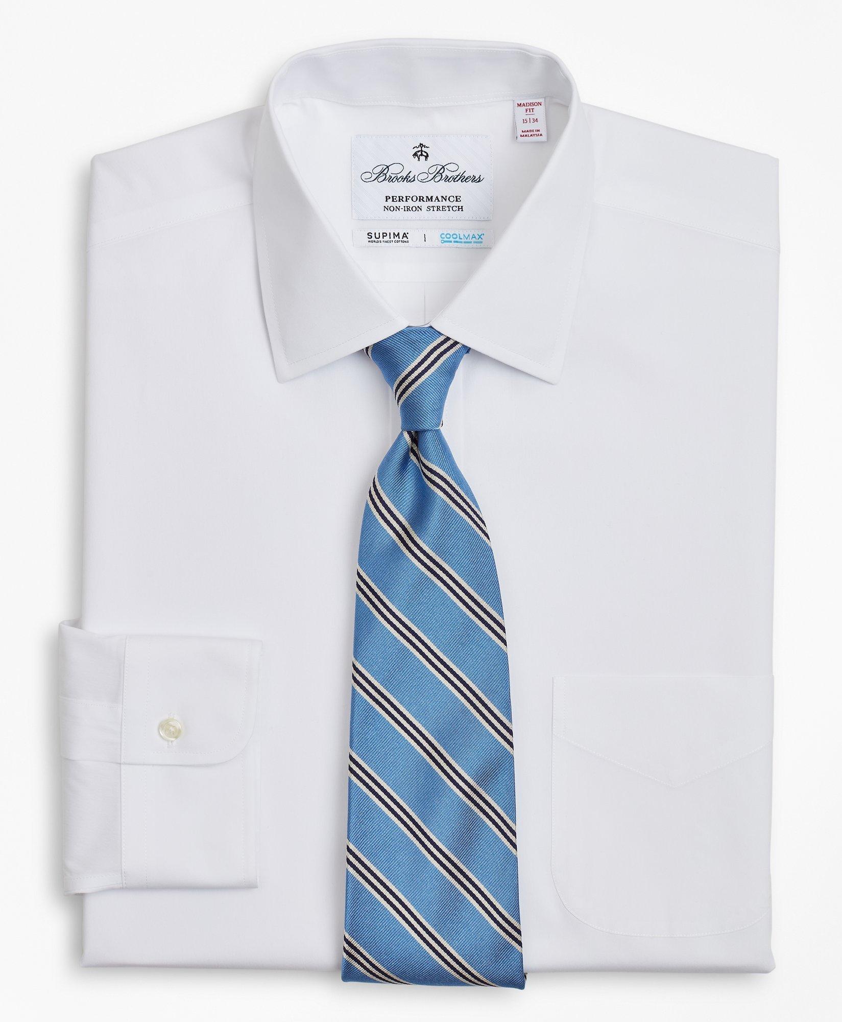 Madison Relaxed-Fit Dress Shirt, Performance Non-Iron with COOLMAX®, Ainsley Collar Broadcloth, image 2