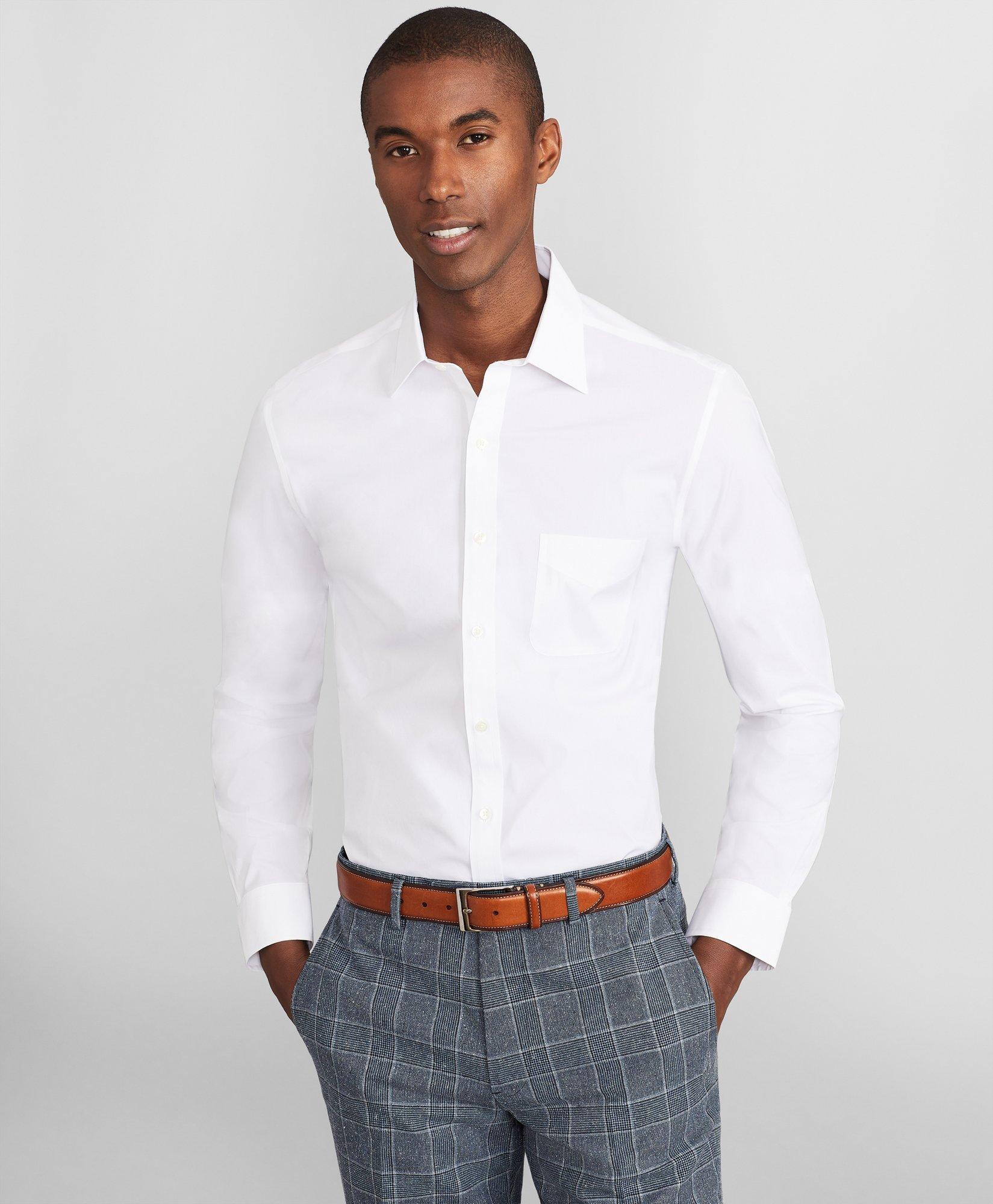 Milano Slim Fit Dress Shirt, Performance Non-Iron with COOLMAX ...