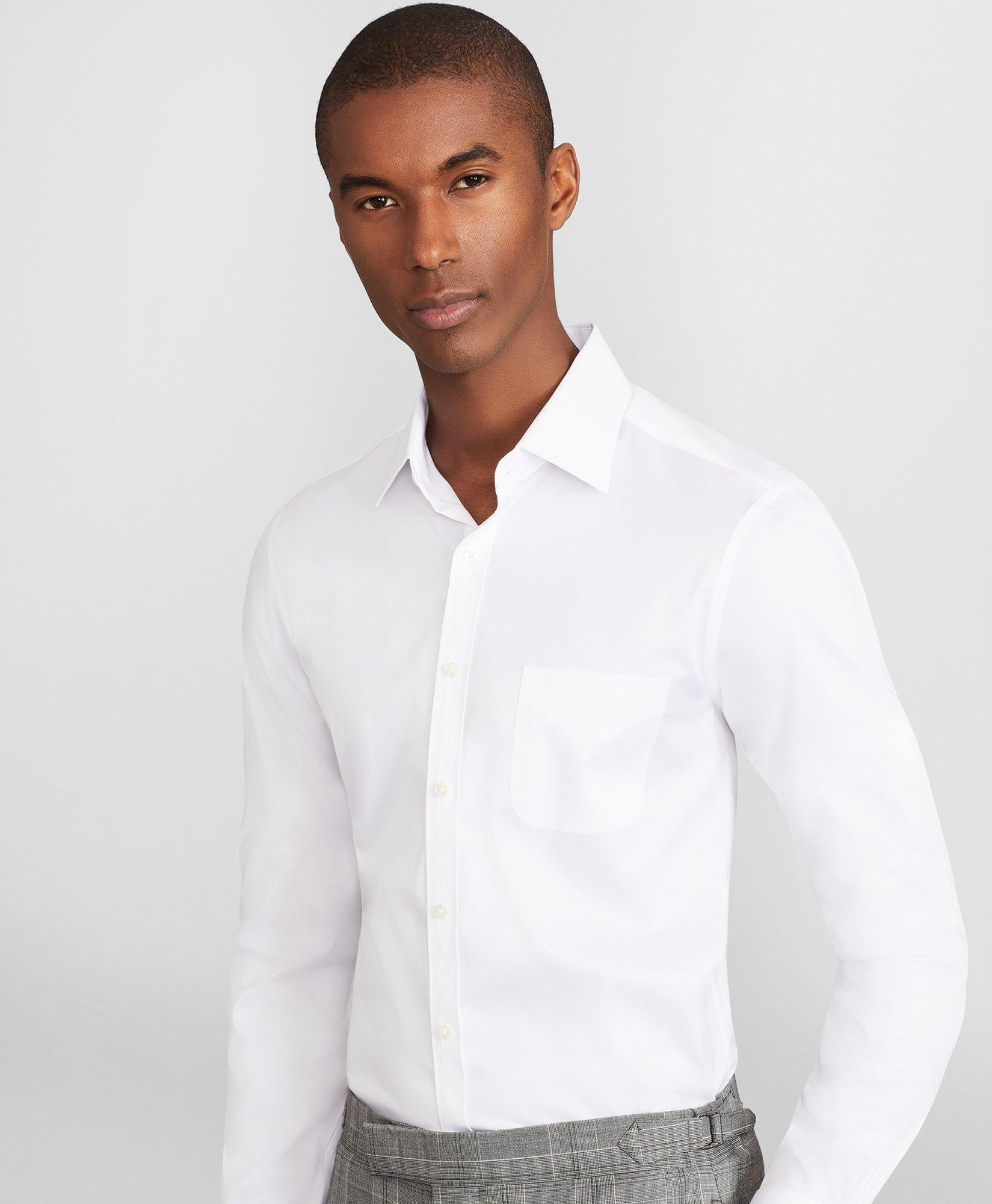 Slim fit cheap white dress shirt