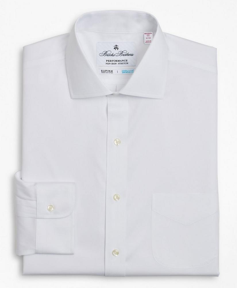 Madison Relaxed-Fit Dress Shirt, Performance Non-Iron with COOLMAX®, English Spread Collar Broadcloth, image 5