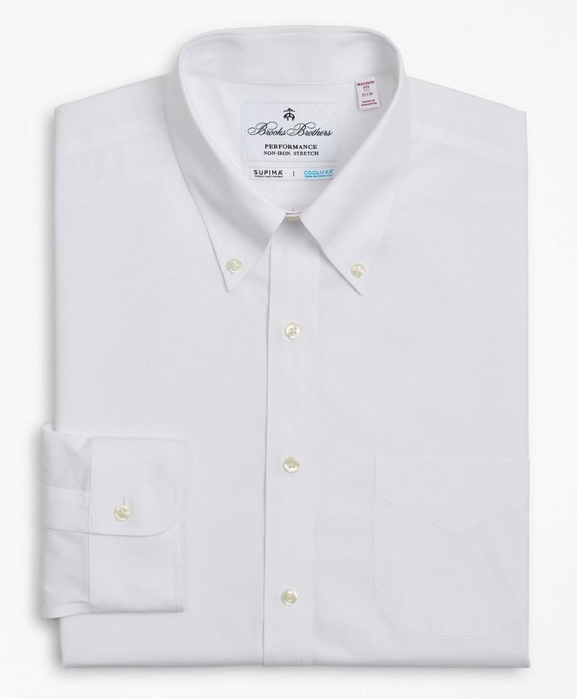 Madison Relaxed-Fit Dress Shirt, Performance Non-Iron with COOLMAX®, Button-Down Collar Twill, image 5