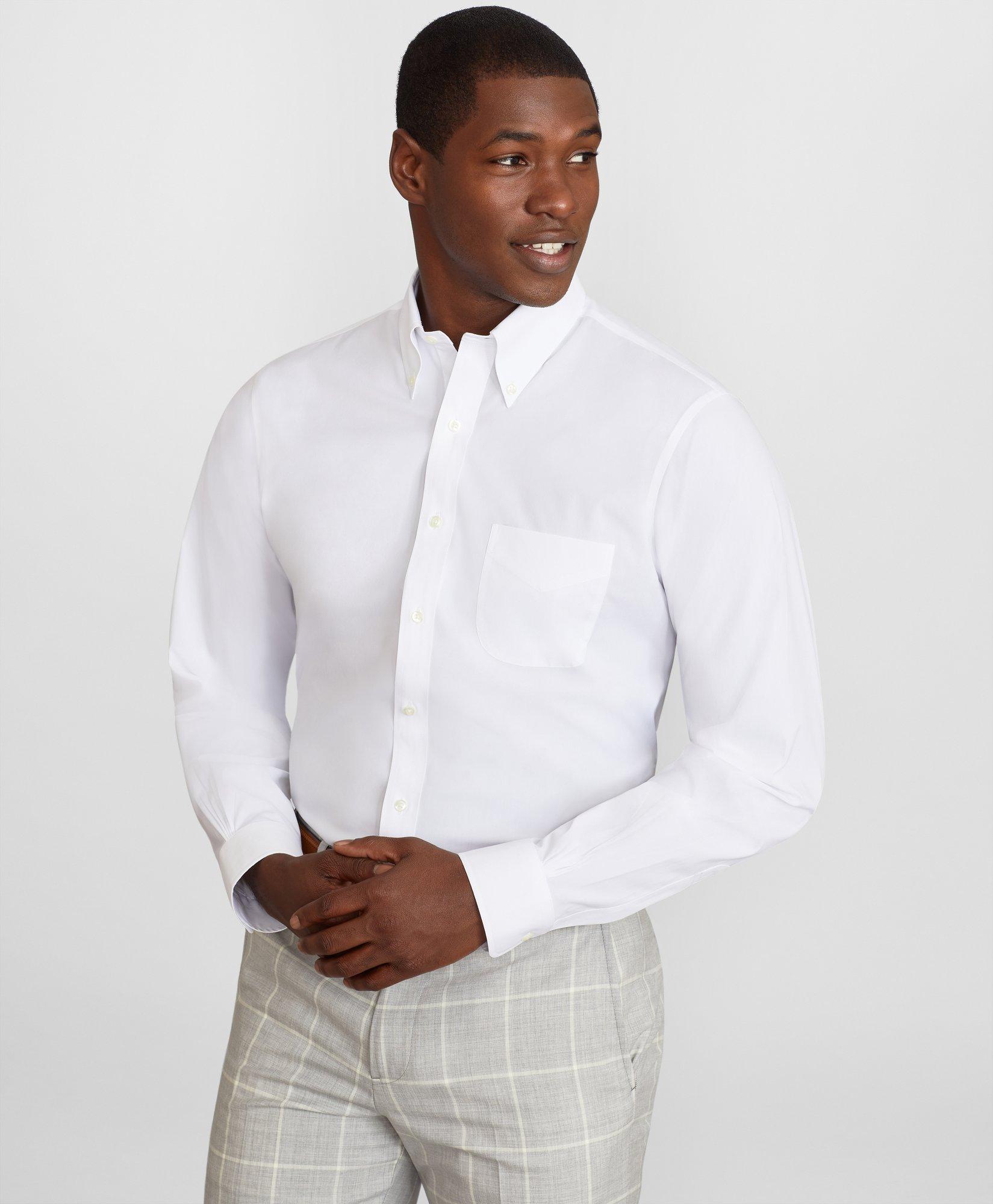 Regent Regular-Fit Dress Shirt, Performance Non-Iron with COOLMAX®, Button-Down Collar Twill