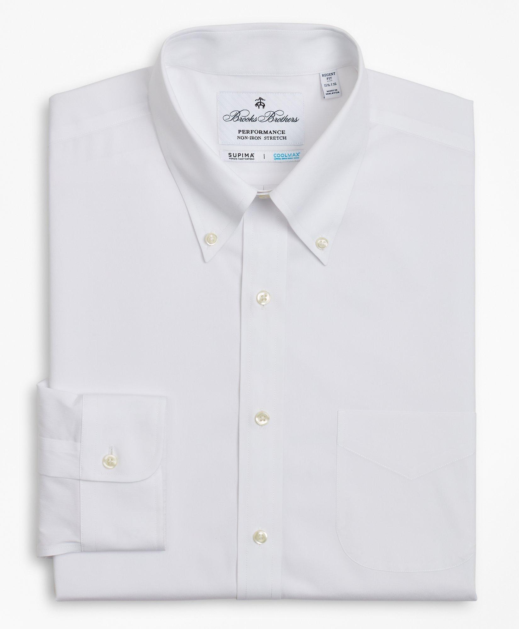 Regent Regular-Fit Dress Shirt, Performance Non-Iron with COOLMAX®,  Button-Down Collar Twill