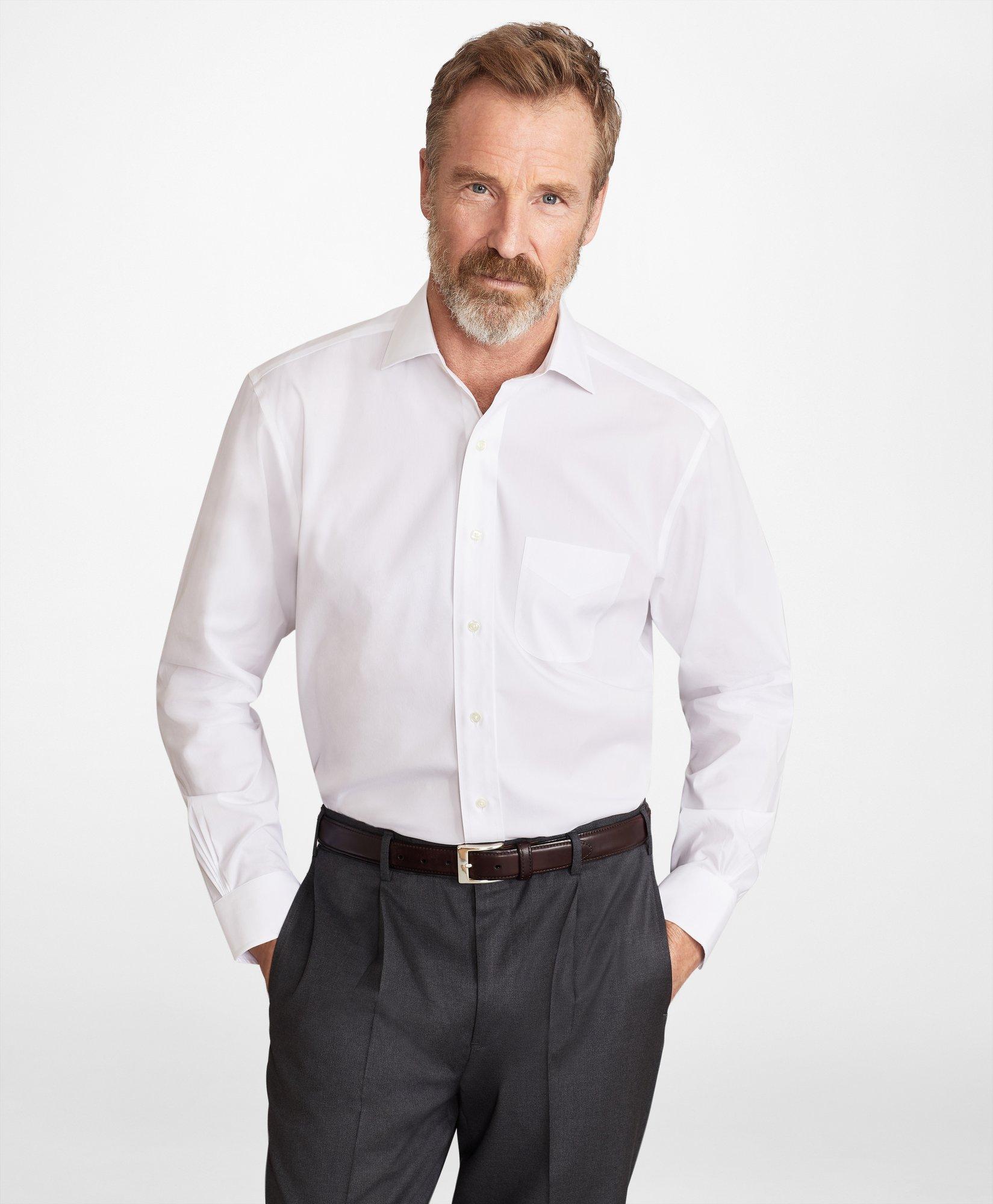 Madison Relaxed-Fit Dress Shirt, Performance Non-Iron with COOLMAX®,  Ainsley Collar Twill