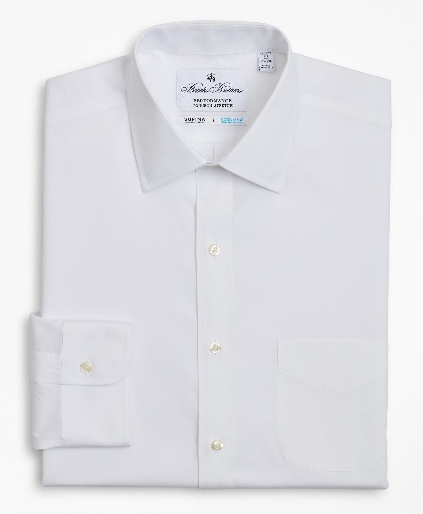 Regent Regular-Fit Dress Shirt, Performance Non-Iron with COOLMAX®, Ainsley  Collar Twill