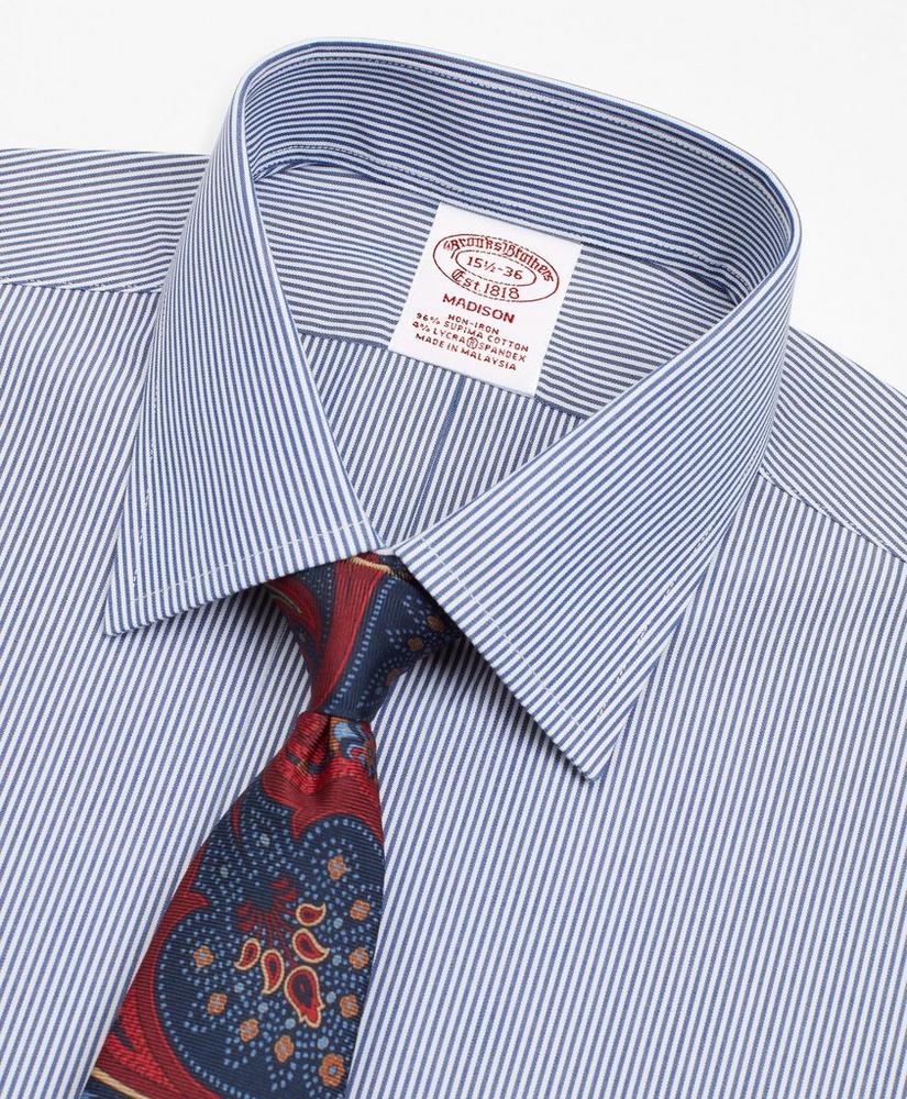Stretch Madison Relaxed-Fit Dress Shirt, Non-Iron Stripe, image 2