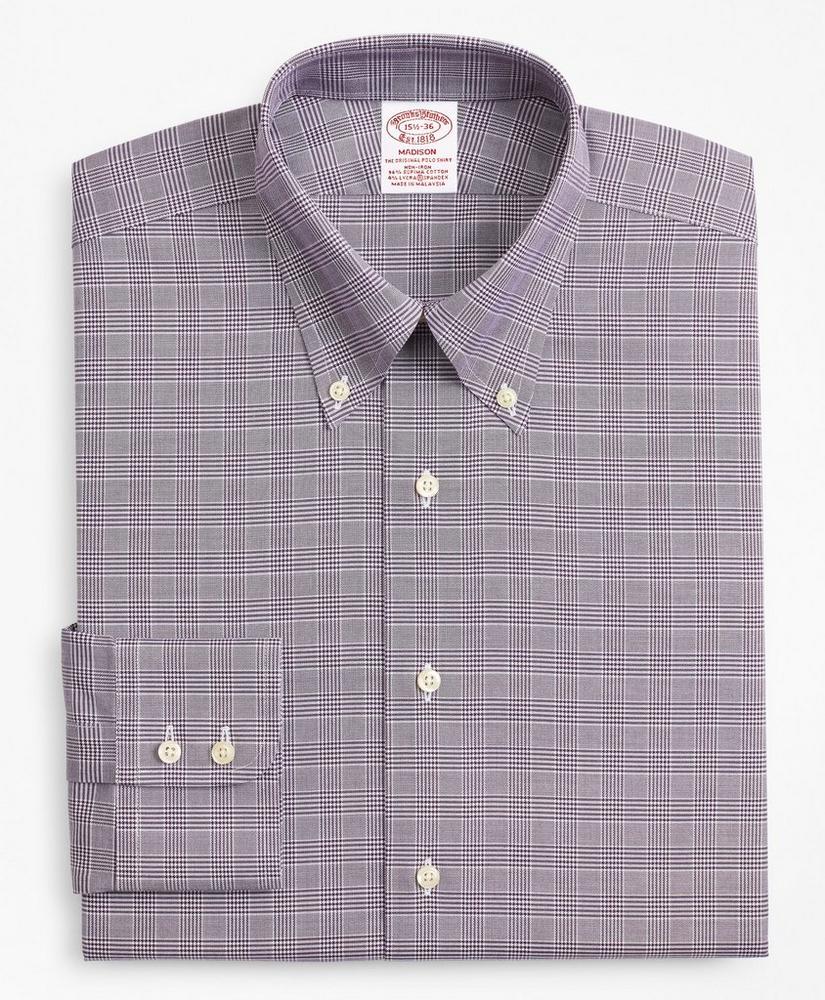 Madison Relaxed-Fit Dress Shirt, Non-Iron Royal Oxford Glen Plaid, image 4