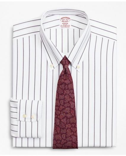 Madison Relaxed-Fit Dress Shirt, Non-Iron Royal Oxford Stripe, image 1