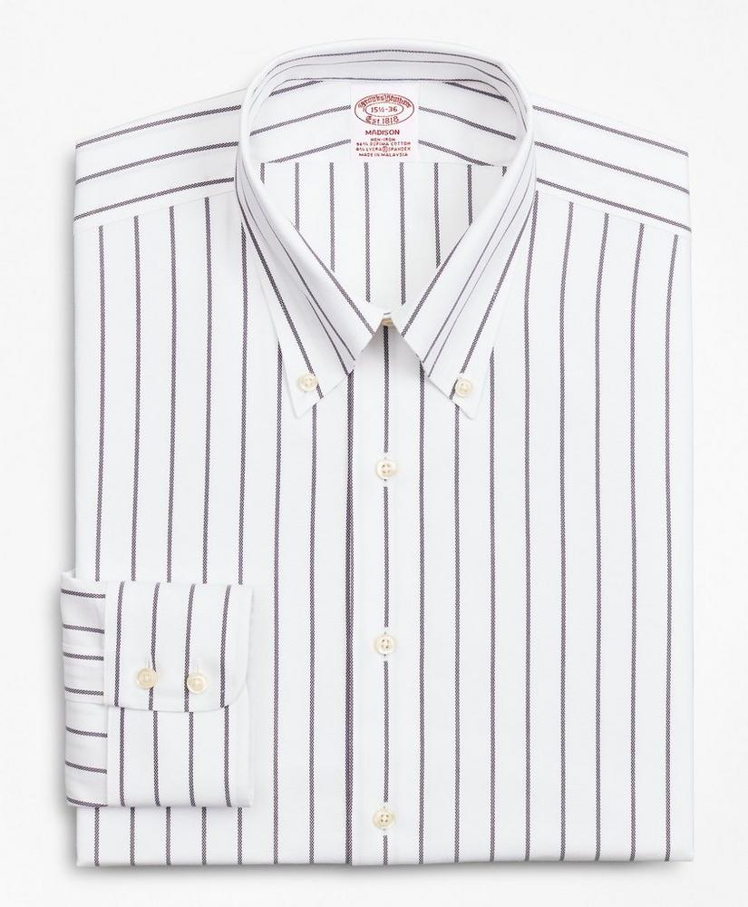 Madison Relaxed-Fit Dress Shirt, Non-Iron Royal Oxford Stripe, image 4