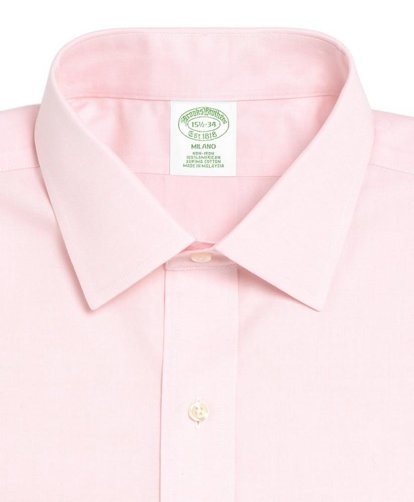 Milano Slim-Fit Dress Shirt, Non-Iron Spread Collar, image 2