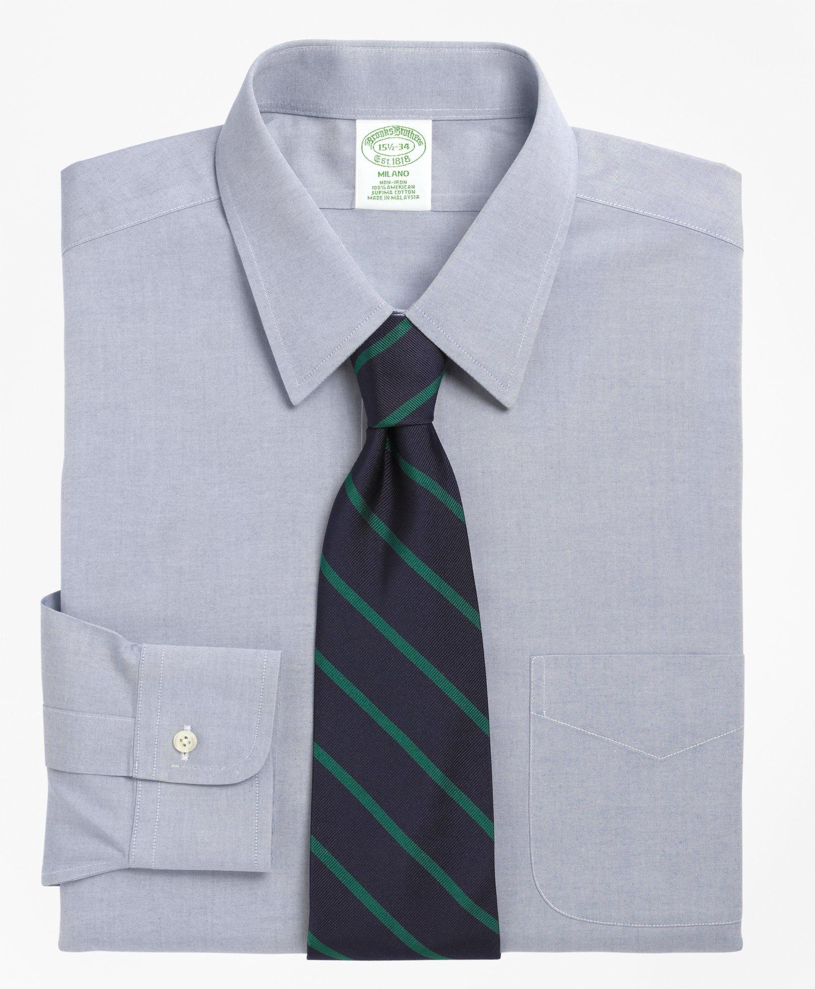 Milano Slim-Fit Dress Shirt, Non-Iron Point Collar