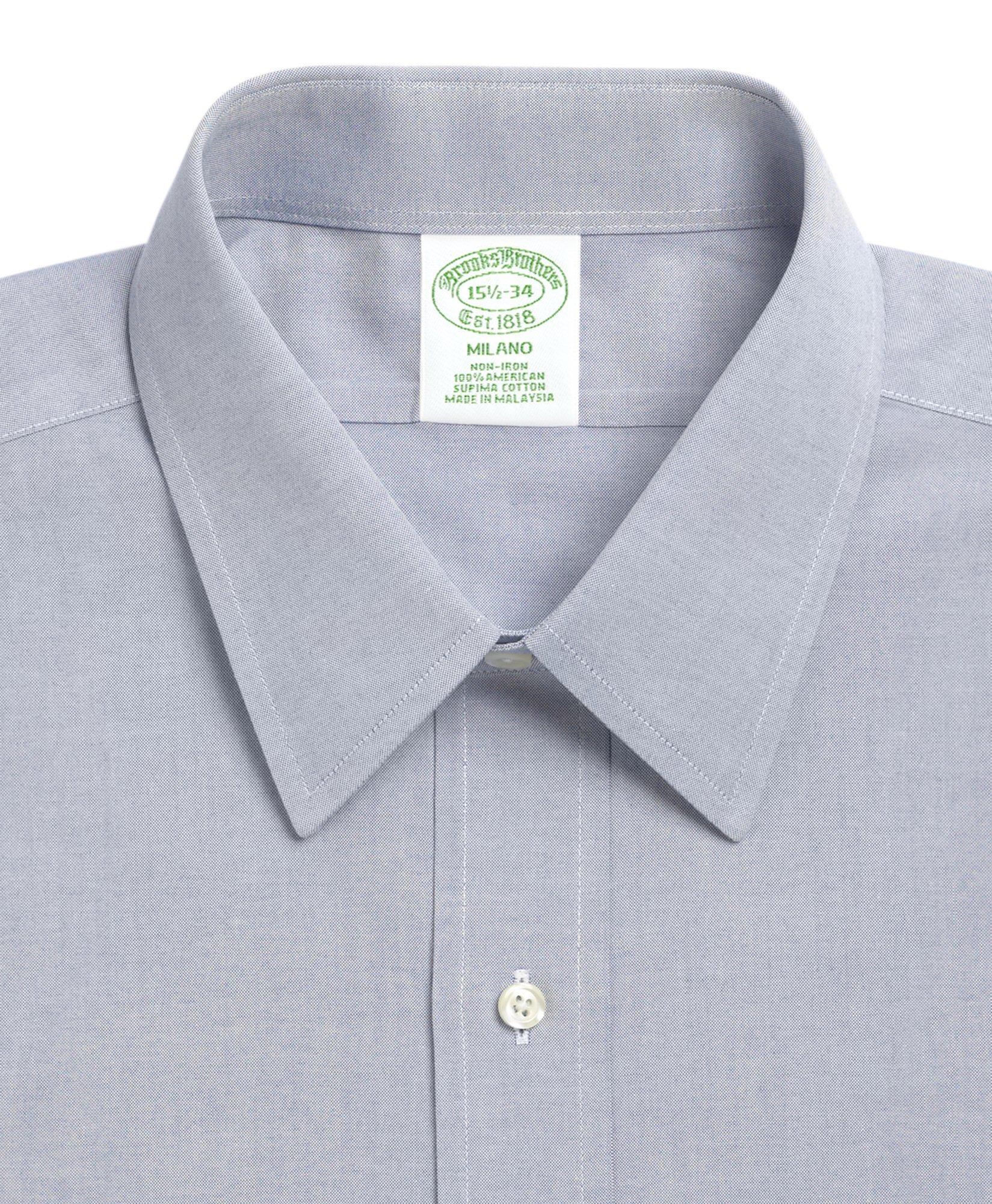 Louis Philippe Dress Shirt Medium 40 cms Milano Slim Fit Blue Cotton LS B16