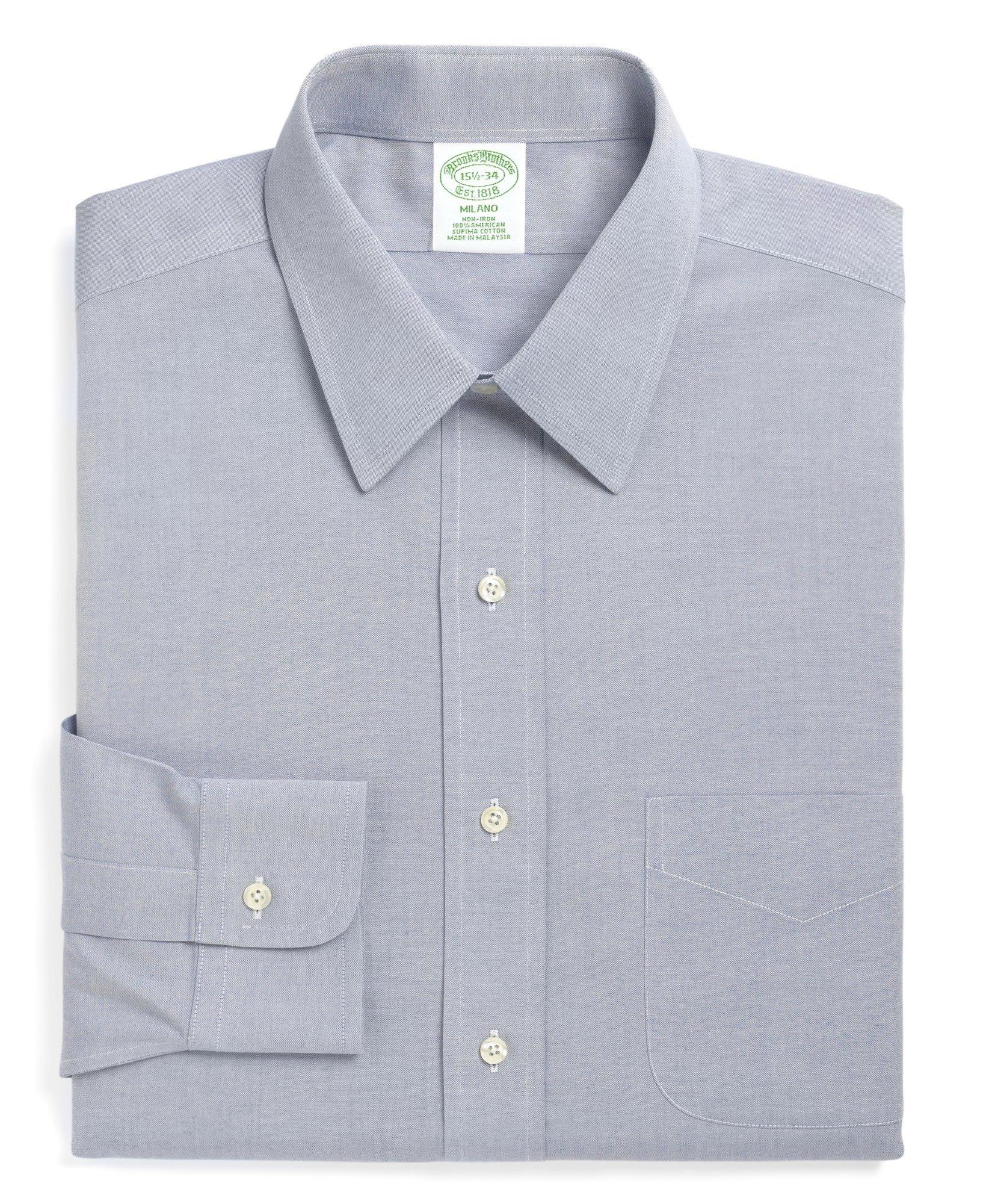 Milano Slim-Fit Dress Shirt, Non-Iron Point Collar