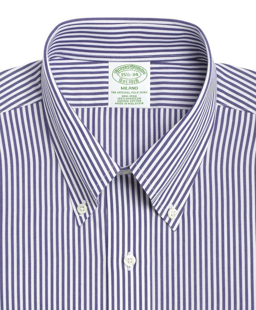 Milano Slim-Fit Dress Shirt, Non-Iron Bengal Stripe, image 2