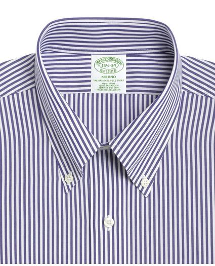 Milano Slim-Fit Dress Shirt, Non-Iron Bengal Stripe, image 2
