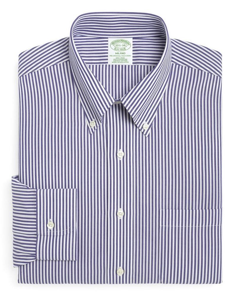 Milano Slim-Fit Dress Shirt, Non-Iron Bengal Stripe, image 4