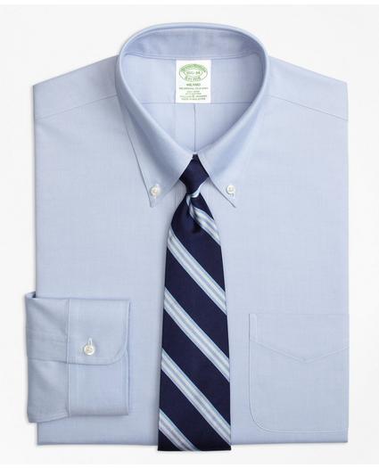 Stretch Milano Slim-Fit Dress Shirt, Non-Iron Pinpoint Button-Down Collar, image 1