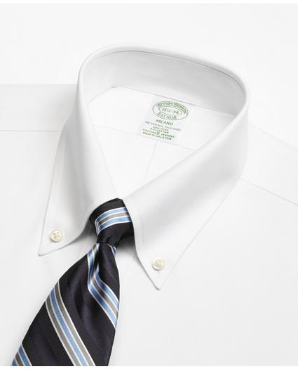 Stretch Milano Slim-Fit Dress Shirt, Non-Iron Pinpoint Button-Down Collar, image 2