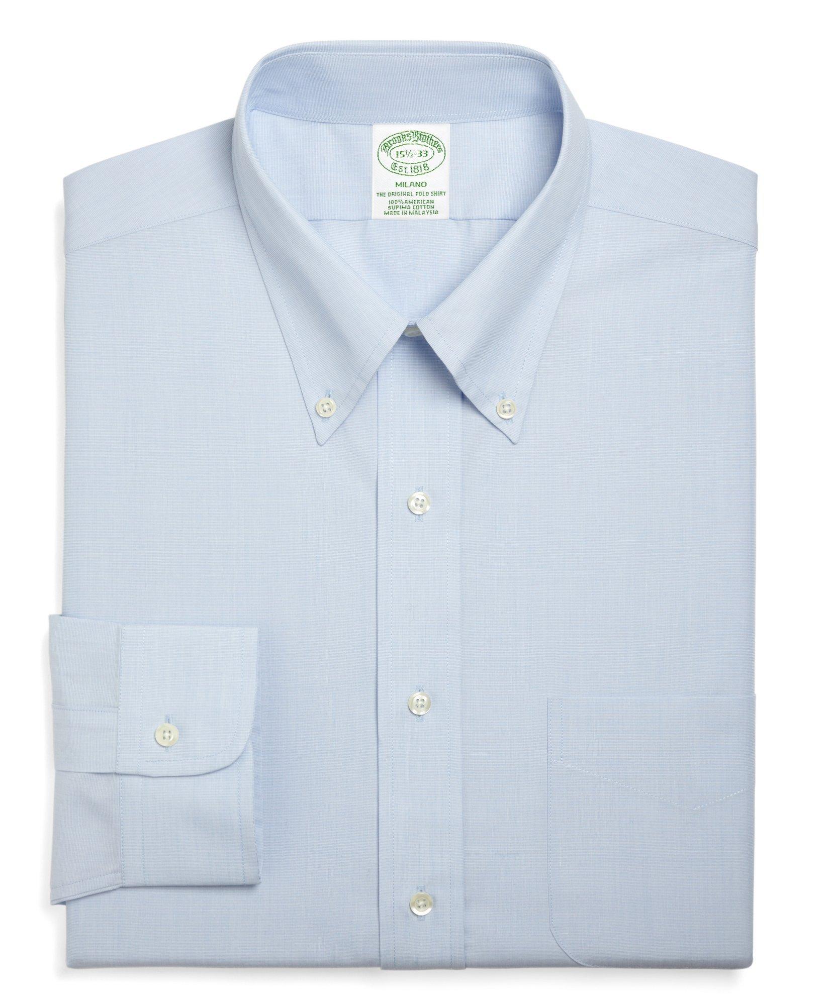 Milano Slim-Fit Dress Shirt, Button-Down Collar, image 4
