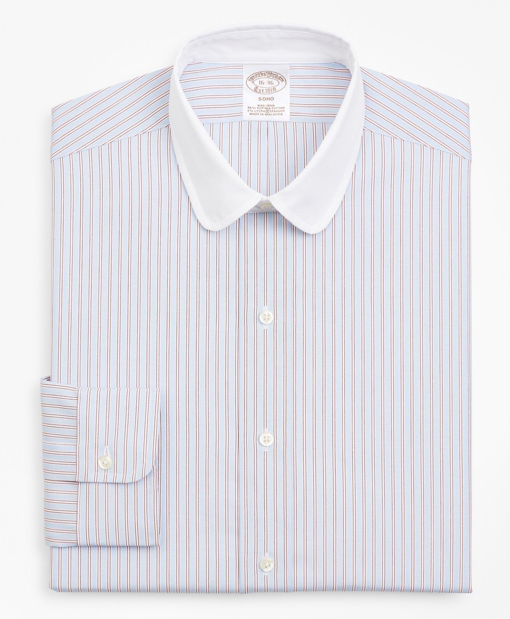 Stretch Soho Extra-Slim Fit Dress Shirt, Double-Stripe