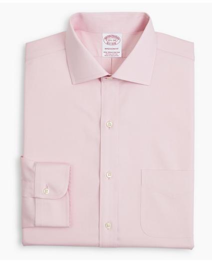 Stretch Madison Relaxed-Fit Dress Shirt, Non-Iron Pinpoint English Collar, image 4