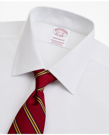 Stretch Madison Relaxed-Fit Dress Shirt, Non-Iron Pinpoint Ainsley Collar French Cuff, image 2