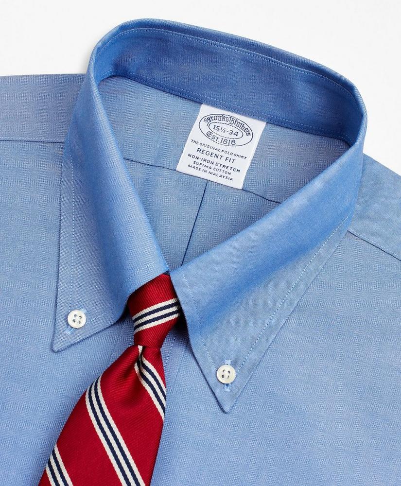 Stretch Regent Regular-Fit  Dress Shirt, Non-Iron Pinpoint Button-Down Collar, image 2