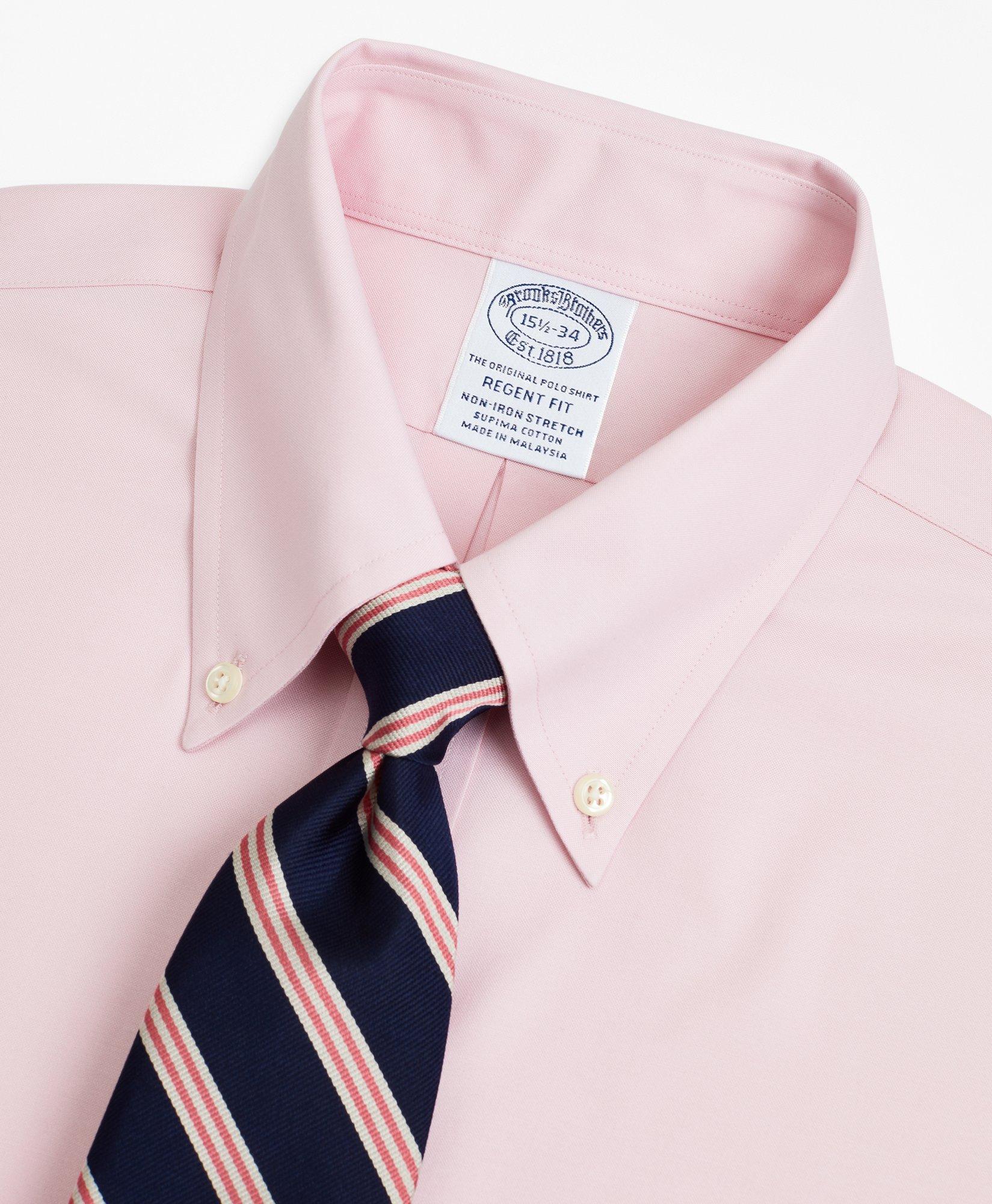 Stretch Regent Regular-Fit  Dress Shirt, Non-Iron Pinpoint Button-Down Collar, image 2