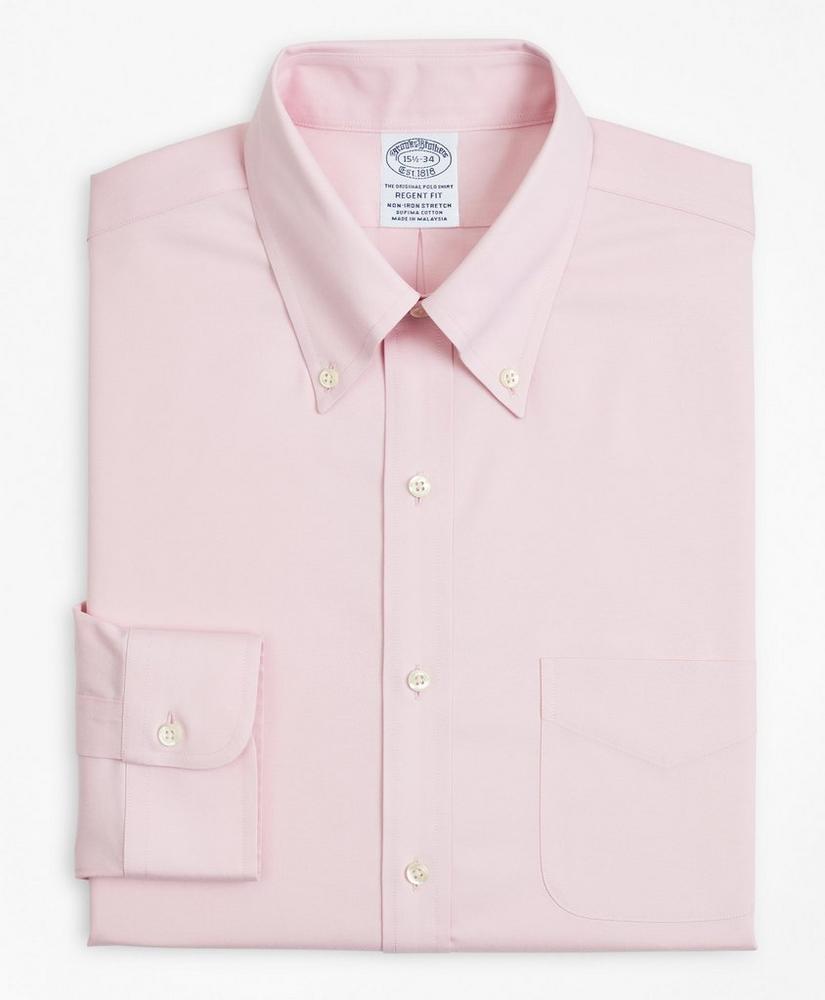 Stretch Regent Regular-Fit  Dress Shirt, Non-Iron Pinpoint Button-Down Collar, image 4