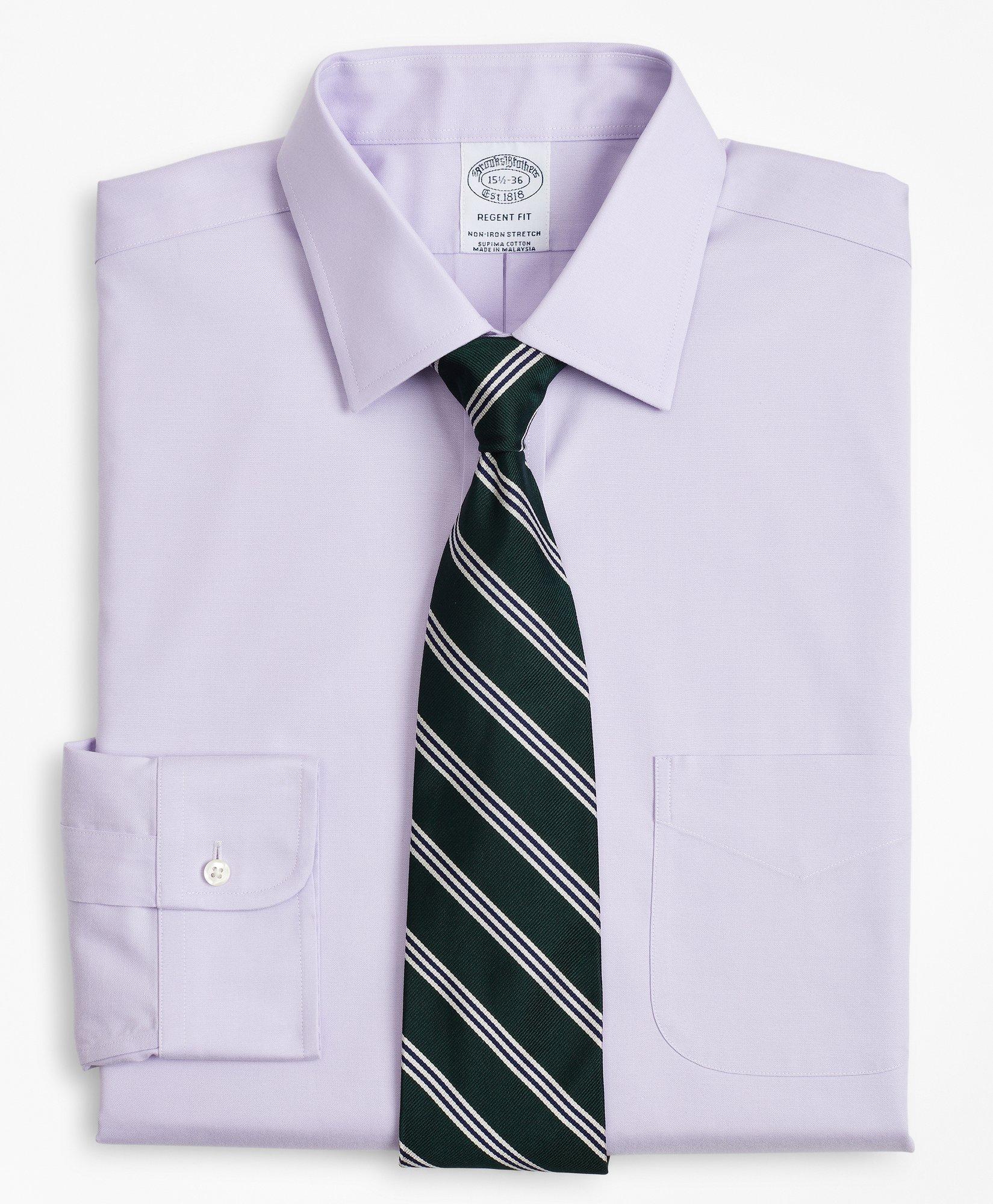 Stretch Regent Regular-Fit Dress Shirt, Non-Iron Pinpoint Ainsley Collar