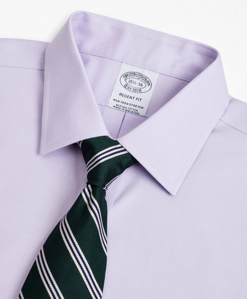 Stretch Regent Regular-Fit  Dress Shirt, Non-Iron Pinpoint Ainsley Collar, image 2