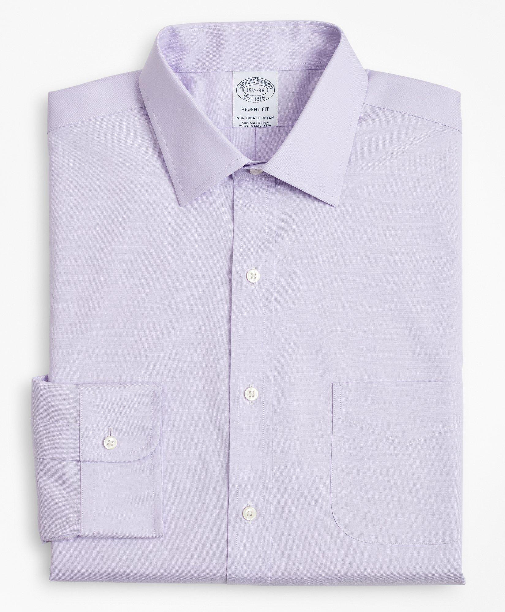 Stretch Regent Regular-Fit Dress Shirt, Non-Iron Pinpoint Ainsley Collar