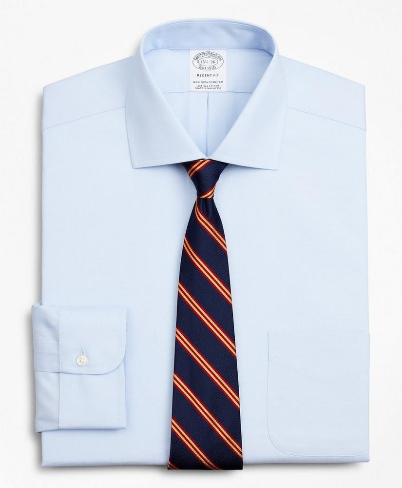 Stretch Regent Regular-Fit  Dress Shirt, Non-Iron Pinpoint English Collar, image 1