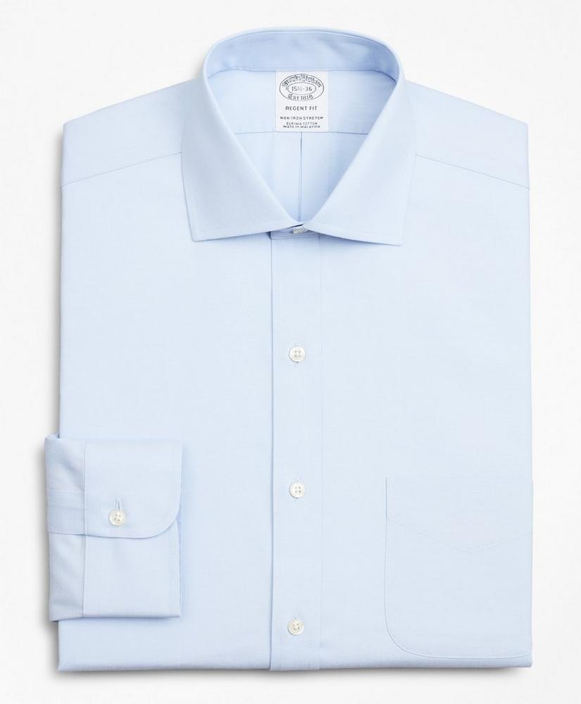 Stretch Regent Regular-Fit  Dress Shirt, Non-Iron Pinpoint English Collar, image 4