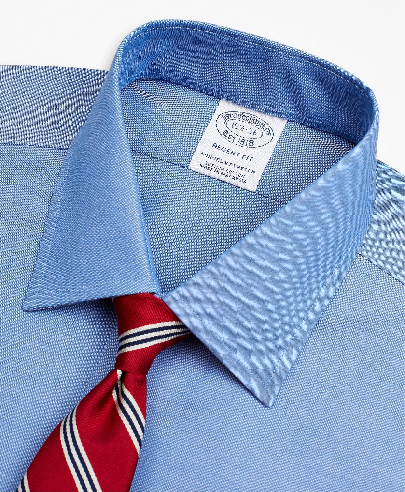 Stretch Regent Regular-Fit Dress Shirt, Non-Iron Pinpoint Ainsley Collar  French Cuff Pinpoint