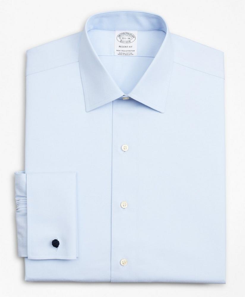 Stretch Regent Regular-Fit  Dress Shirt, Non-Iron Pinpoint Ainsley Collar French Cuff Pinpoint, image 4