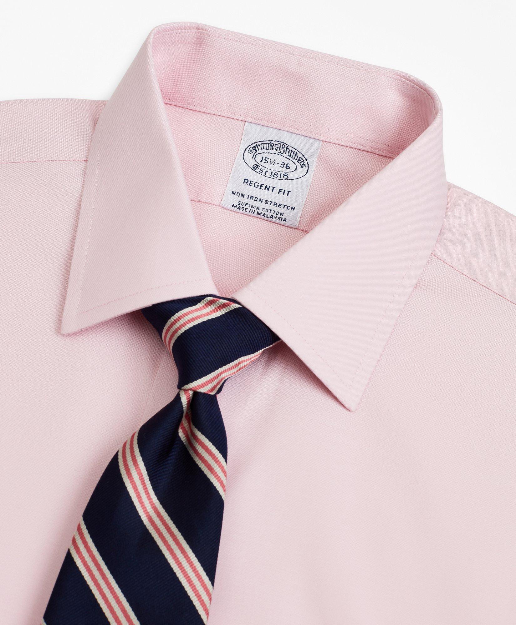 Stretch Regent Regular-Fit  Dress Shirt, Non-Iron Pinpoint Ainsley Collar French Cuff Pinpoint, image 2