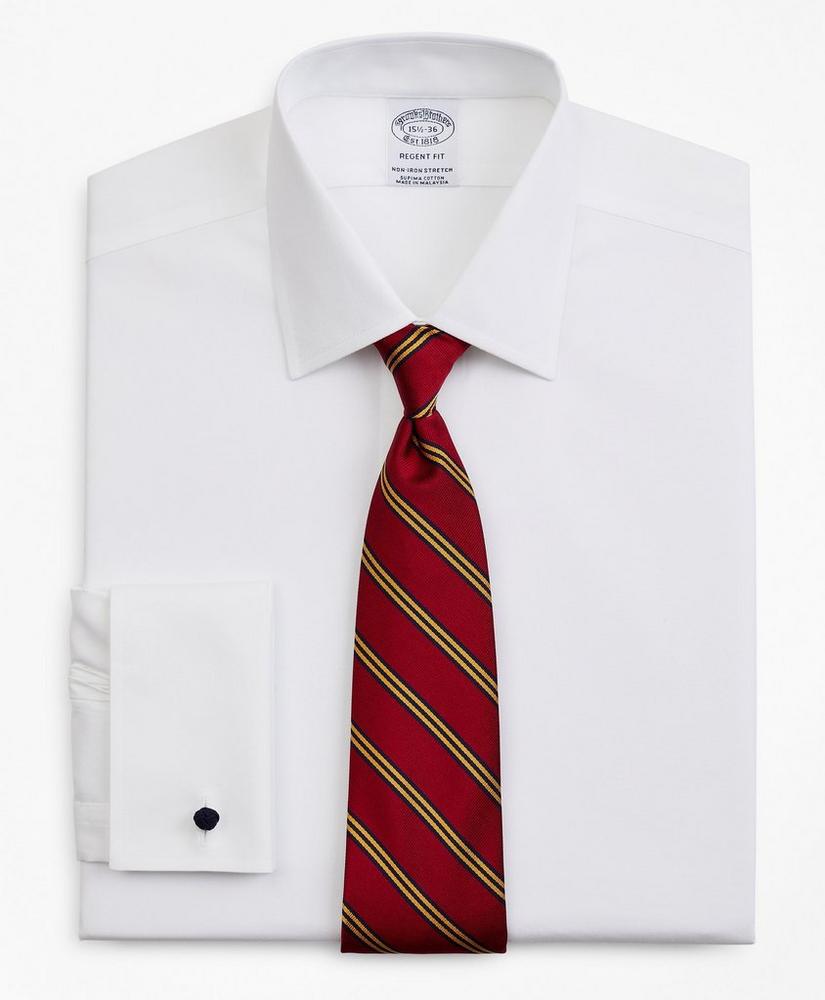 Stretch Regent Regular-Fit  Dress Shirt, Non-Iron Pinpoint Ainsley Collar French Cuff Pinpoint, image 1