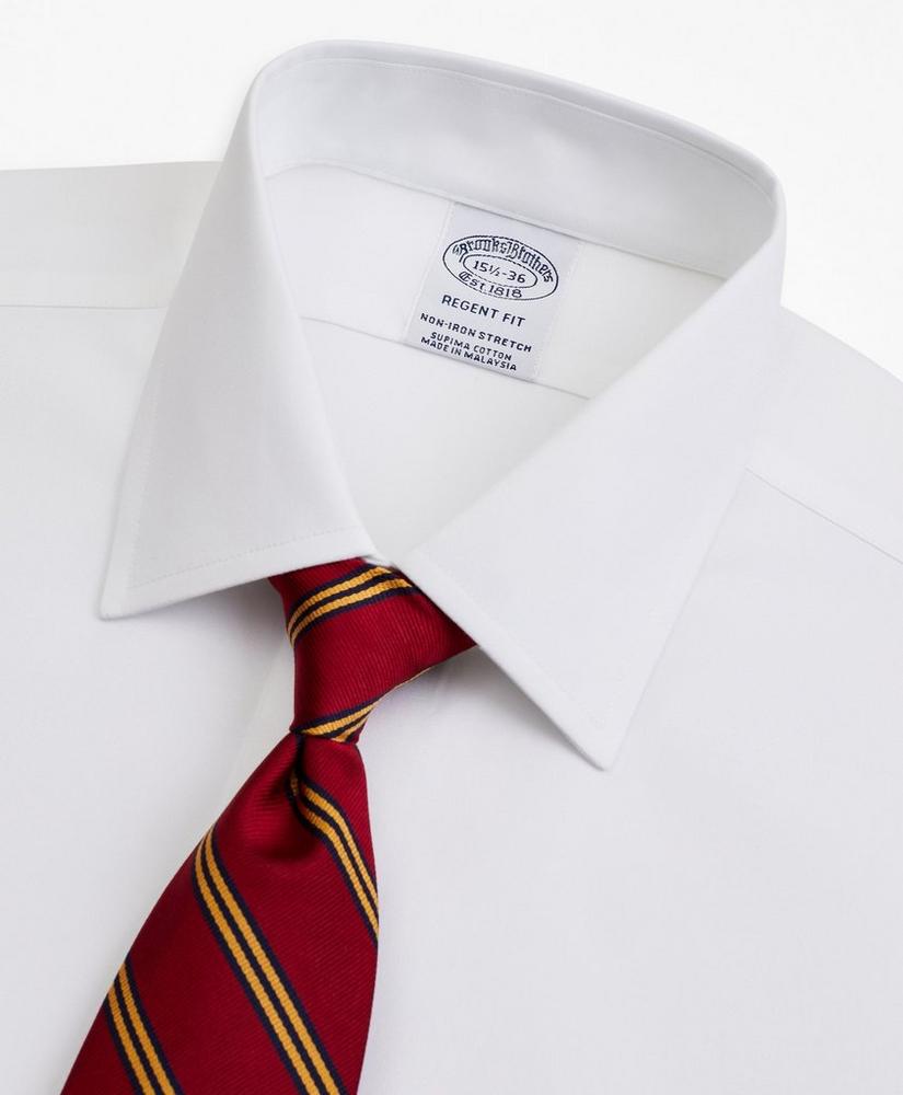 Stretch Regent Regular-Fit  Dress Shirt, Non-Iron Pinpoint Ainsley Collar French Cuff Pinpoint, image 2