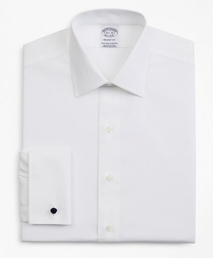 Stretch Regent Regular-Fit  Dress Shirt, Non-Iron Pinpoint Ainsley Collar French Cuff Pinpoint, image 4