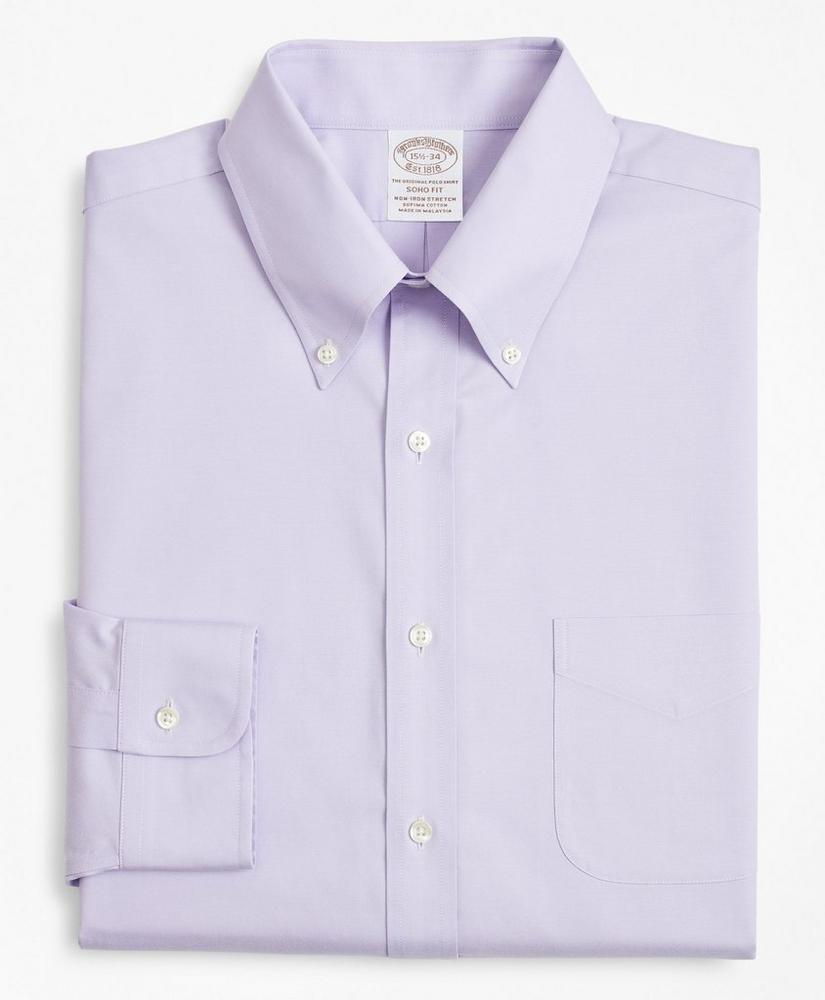 Stretch Soho Extra-Slim-Fit Dress Shirt, Non-Iron Pinpoint Button-Down Collar, image 4