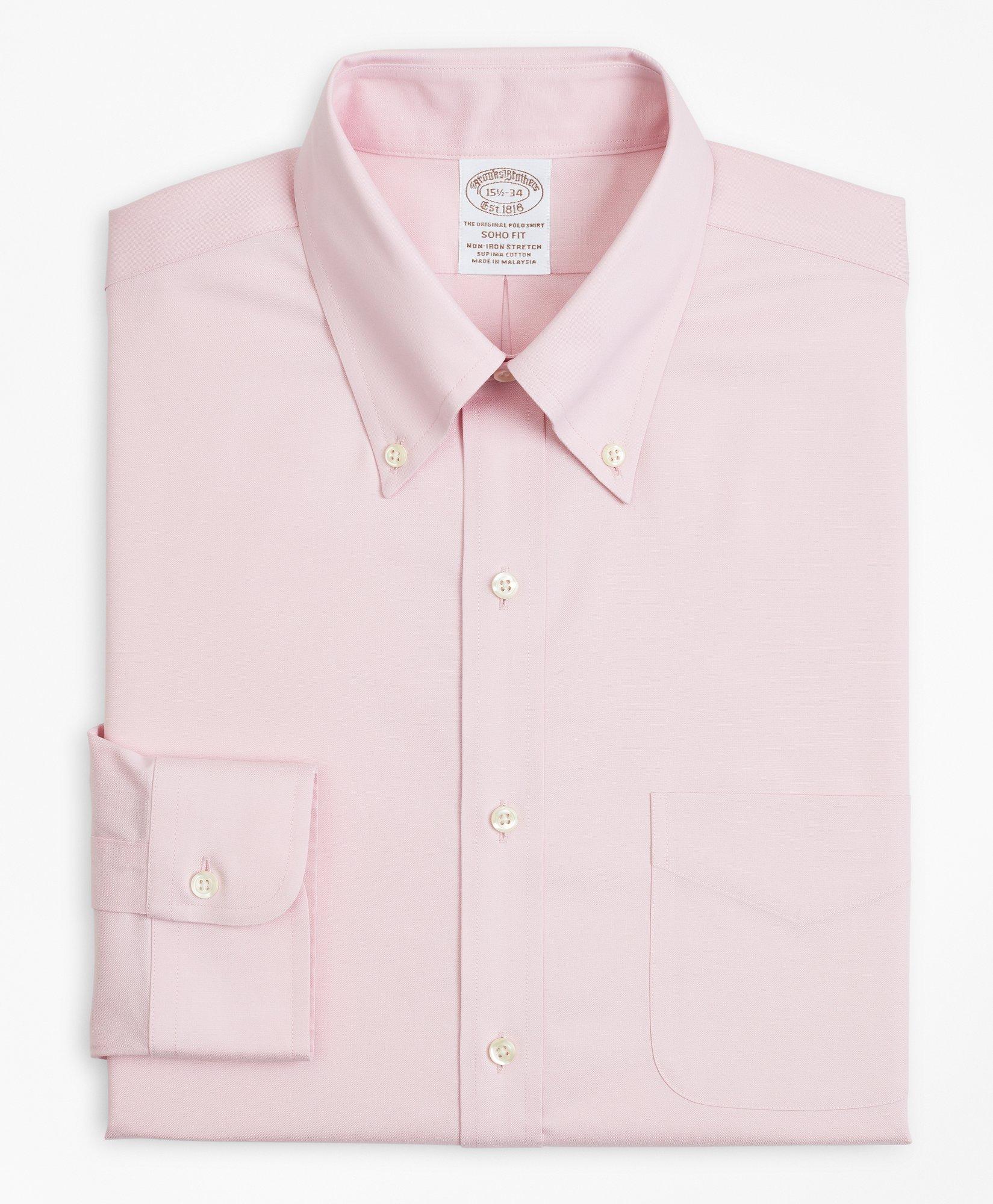 Stretch Soho Extra-Slim-Fit Dress Shirt, Non-Iron Pinpoint Button 