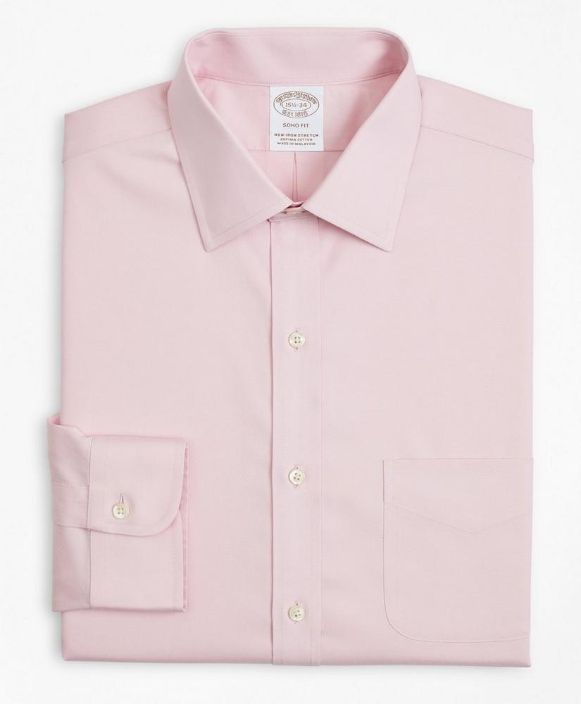 Stretch Soho Extra-Slim-Fit Dress Shirt, Non-Iron Pinpoint Ainsley Collar, image 4