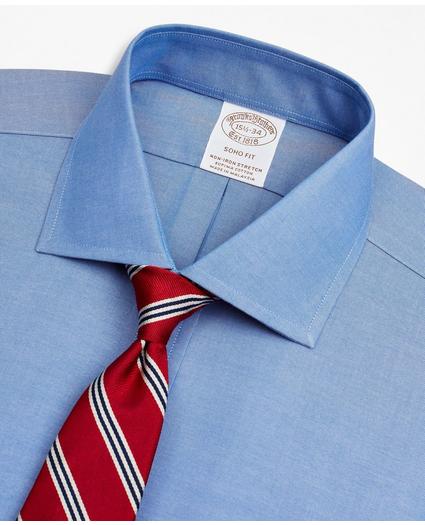 Stretch Soho Extra-Slim-Fit Dress Shirt, Non-Iron Pinpoint English Collar, image 2