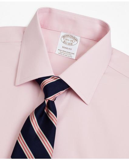 Stretch Soho Extra-Slim-Fit Dress Shirt, Non-Iron Pinpoint Ainsley Collar French Cuff, image 2